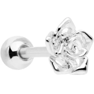 16 Gauge 1/4 Openwork Rose Flower Cartilage Tragus Earring