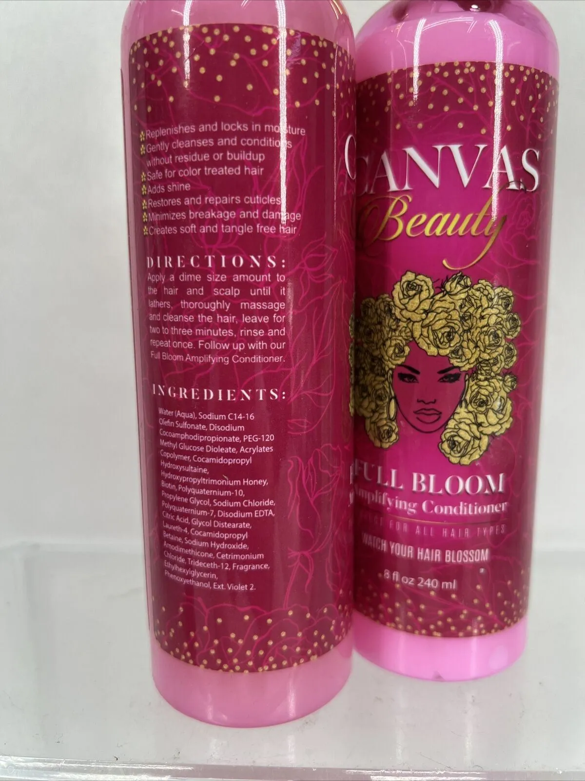 (2) Canvas Beauty FULL BLOOM Amplifying Conditioner Watch Ur Hair Blossom 8oz