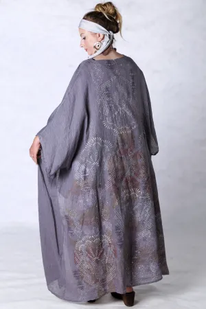 5267 Long Kimono Duster-Smoky Amethyst-P