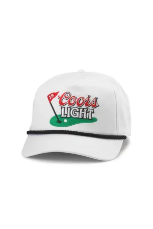 American Needle Coors Light Golf Course Trucker Hat for Men in White | 23008C-COORS