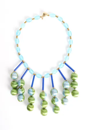 Ball & Bead Waterfall Bib Necklace