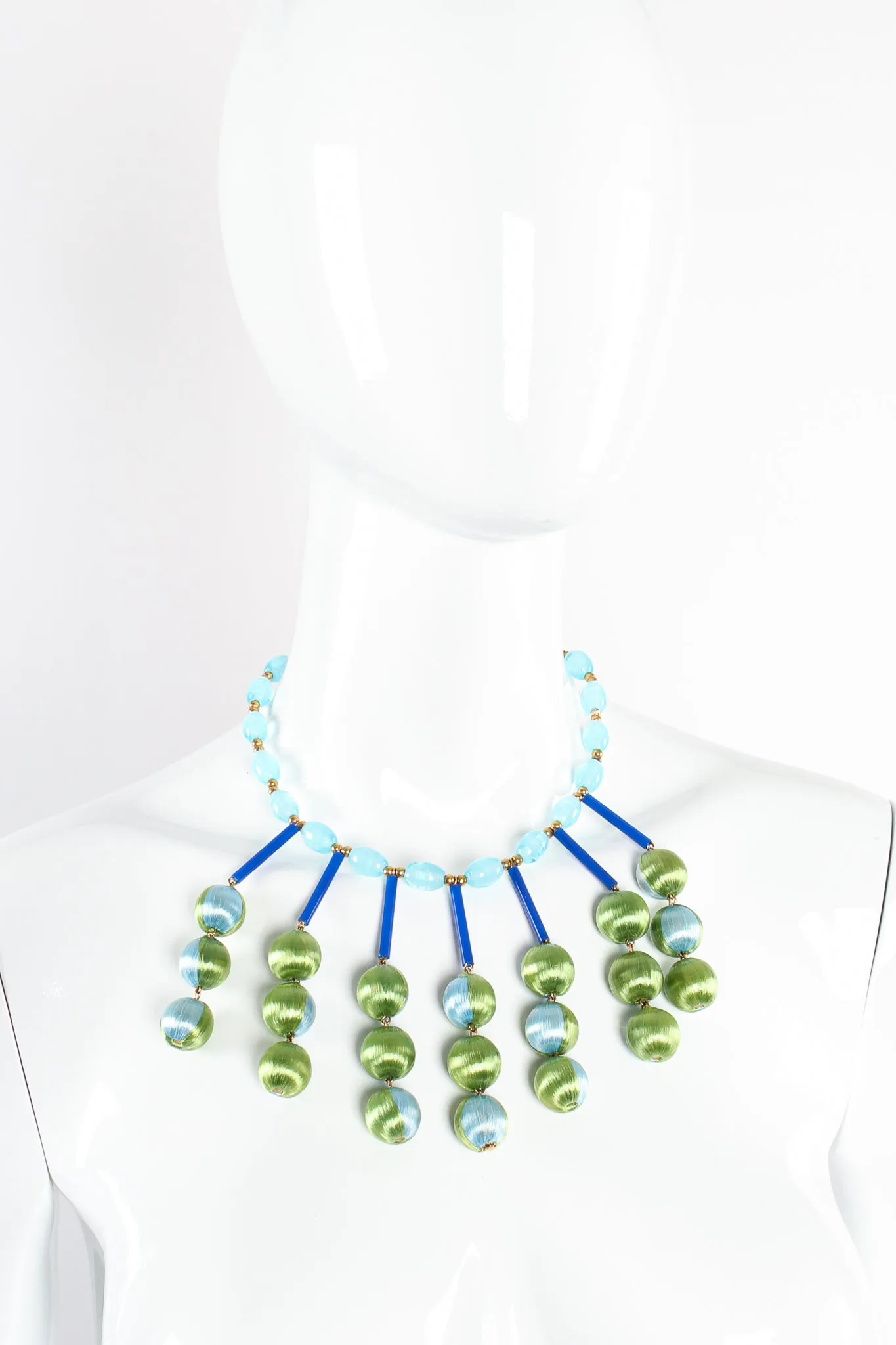 Ball & Bead Waterfall Bib Necklace