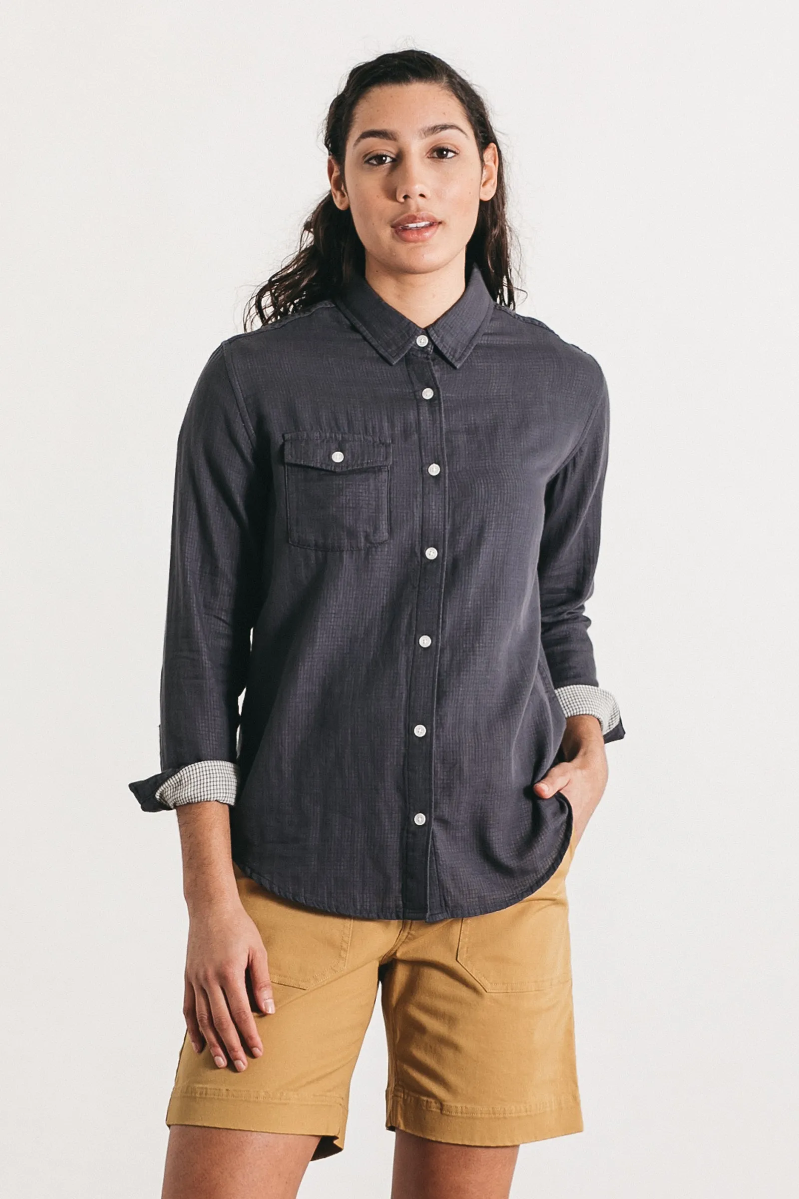 Bird Shirt / Charcoal Doublecloth