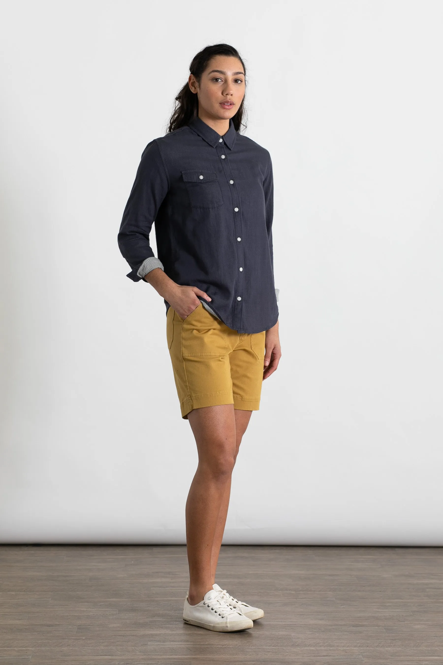 Bird Shirt / Charcoal Doublecloth