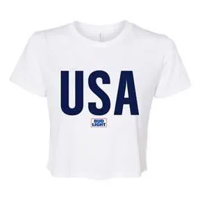 Bud Light Summer USA Women’s Crop T-Shirt