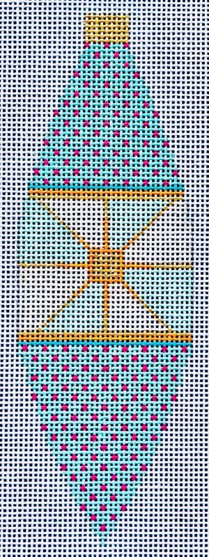 CH405-I3 Brilliant Baubles Orn. - Light Teal Teardrop