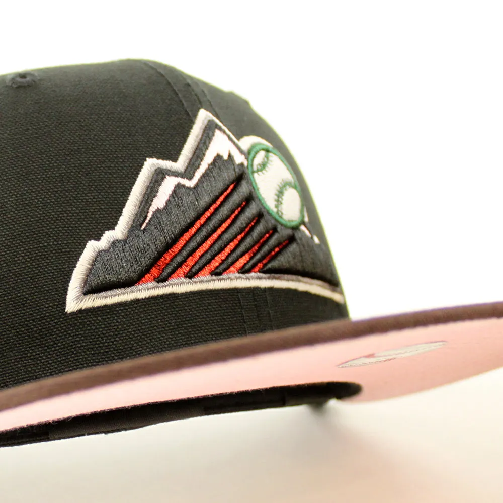 Colorado Rockies 25th Anniversary New Era 59Fifty Fitted Hat (Black Burnt Wood Pink Under Brim)