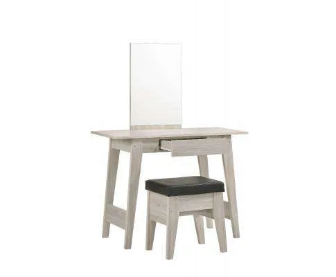 Dressing Table With Stool In White Oak