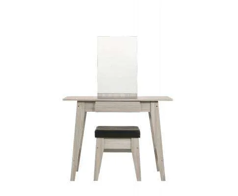 Dressing Table With Stool In White Oak