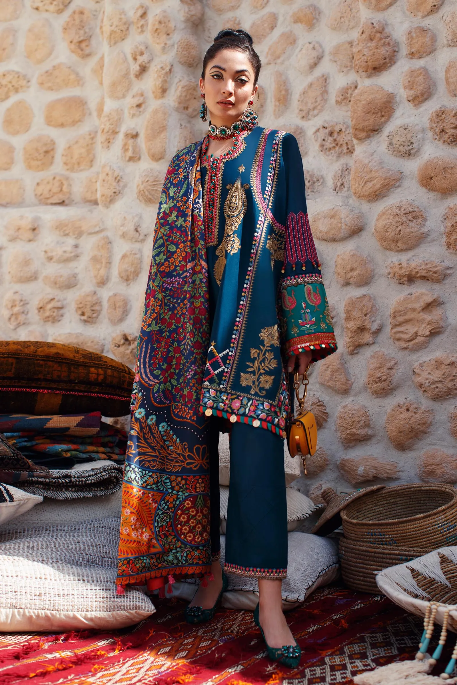 EL22-08 B (RIYA)  | Elan Lawn 2022 | Unstitched Embroidered Lawn Suit