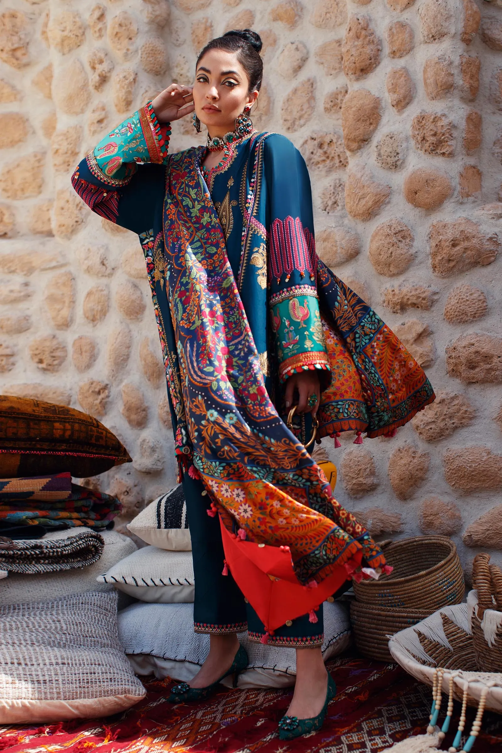 EL22-08 B (RIYA)  | Elan Lawn 2022 | Unstitched Embroidered Lawn Suit