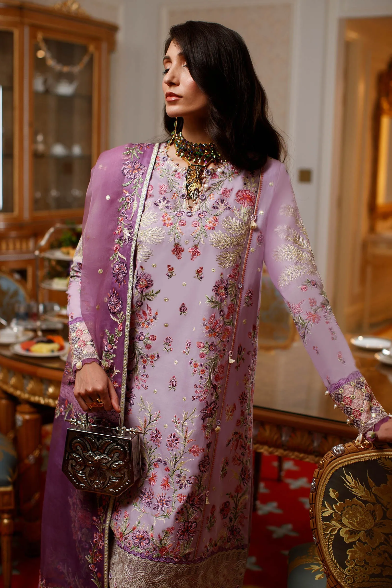 EL22-11 A (NEZIHA)  | Elan Lawn 2022 | Unstitched Embroidered Lawn Suit