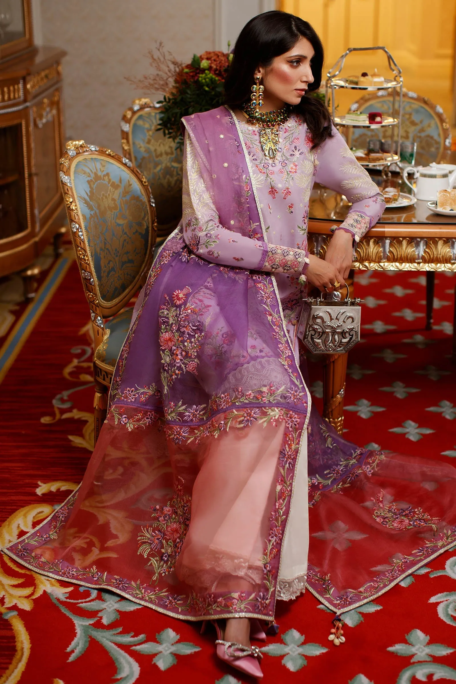 EL22-11 A (NEZIHA)  | Elan Lawn 2022 | Unstitched Embroidered Lawn Suit