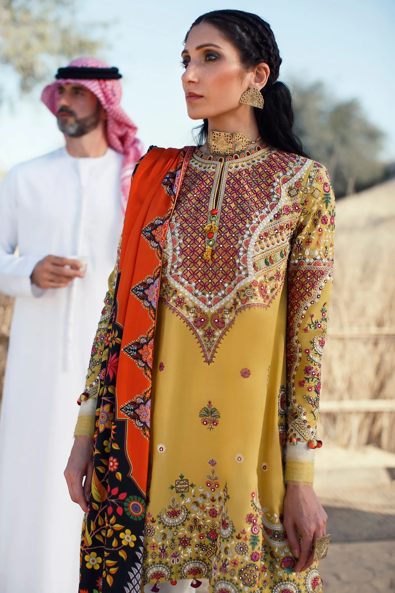 EL22-13 B (MIRZETA)  | Elan Lawn 2022 | Unstitched Embroidered Lawn Suit
