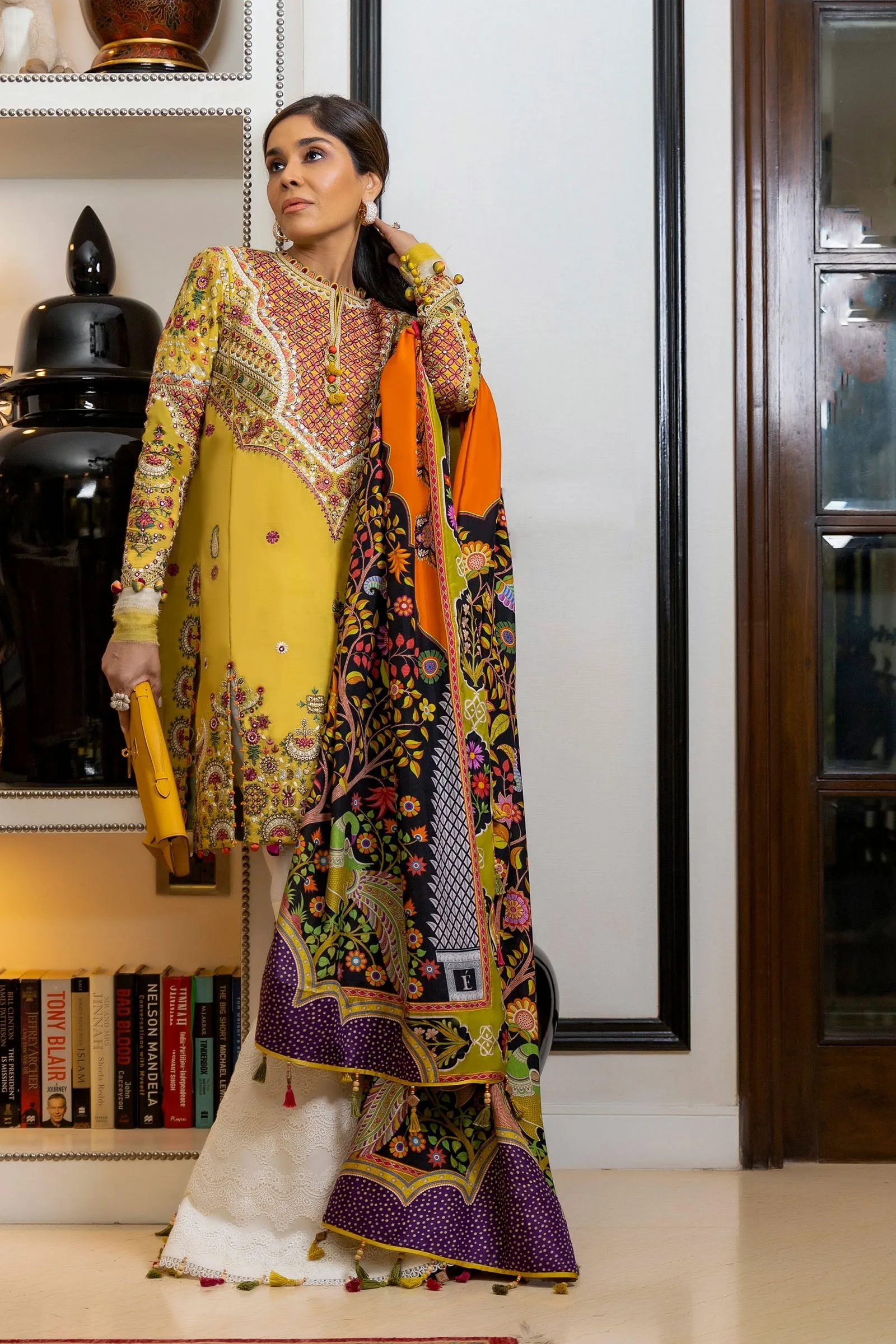 EL22-13 B (MIRZETA)  | Elan Lawn 2022 | Unstitched Embroidered Lawn Suit