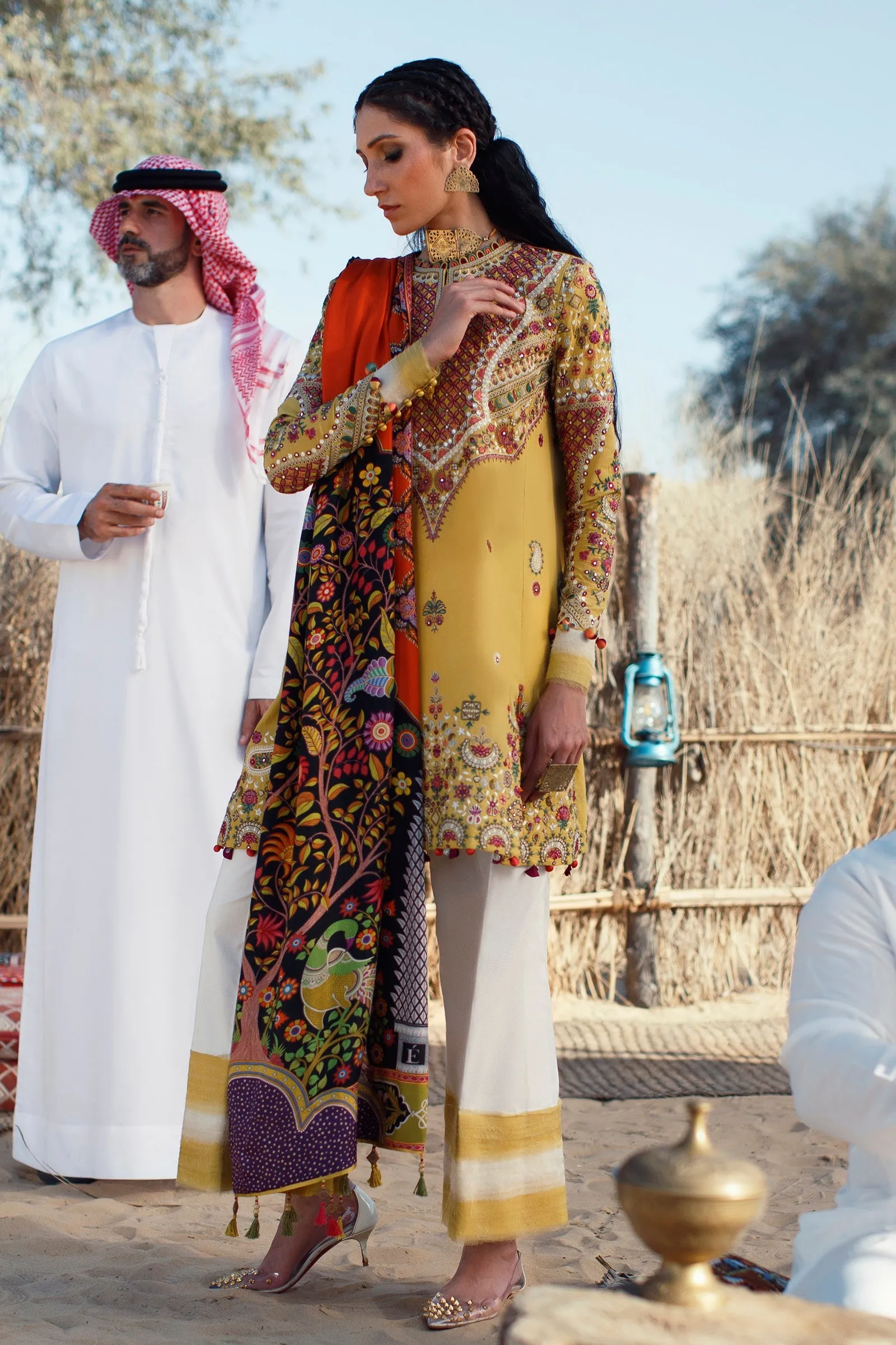 EL22-13 B (MIRZETA)  | Elan Lawn 2022 | Unstitched Embroidered Lawn Suit