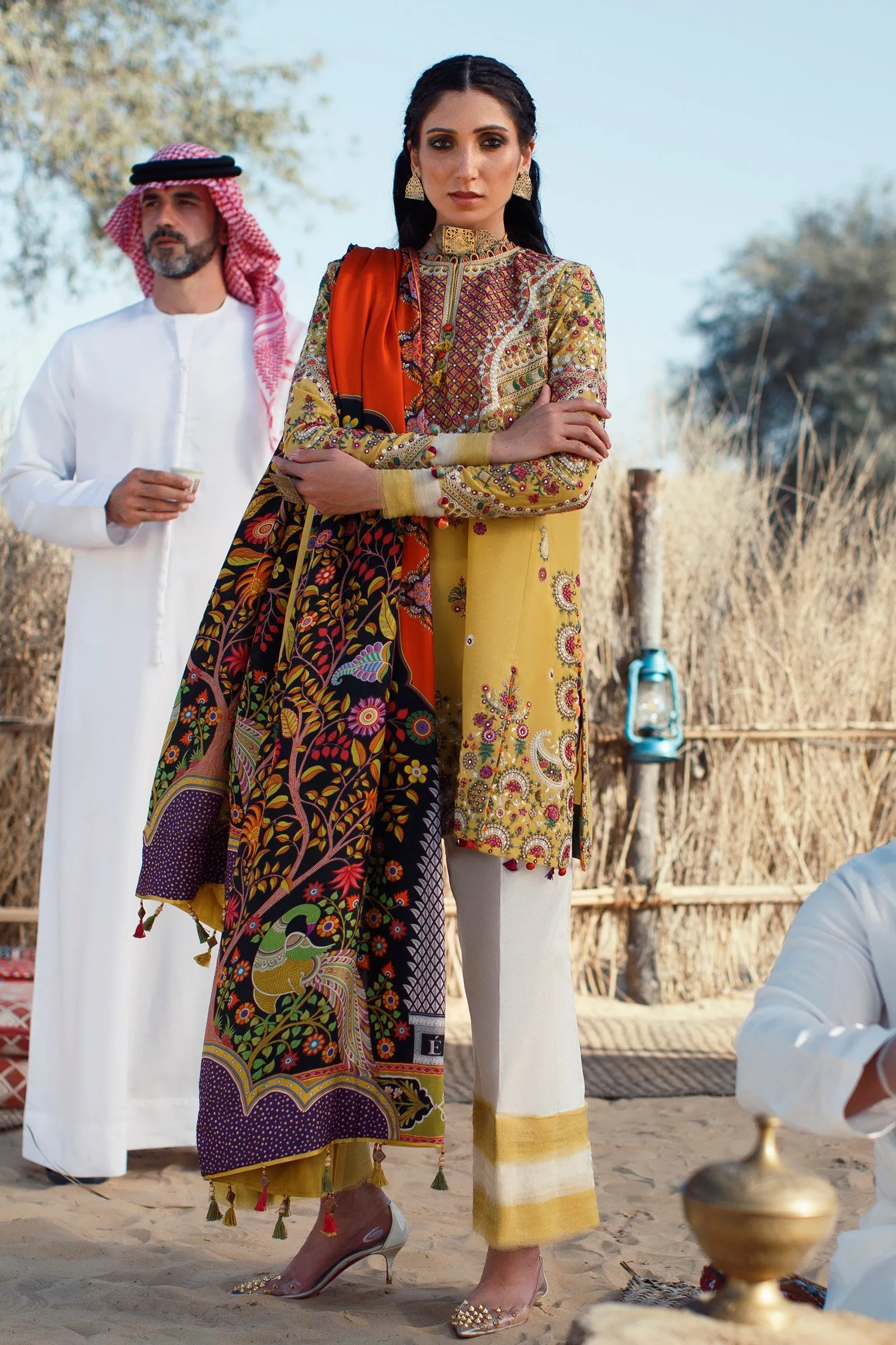 EL22-13 B (MIRZETA)  | Elan Lawn 2022 | Unstitched Embroidered Lawn Suit