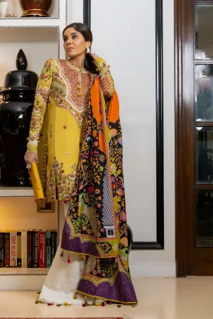 EL22-13 B (MIRZETA)  | Elan Lawn 2022 | Unstitched Embroidered Lawn Suit