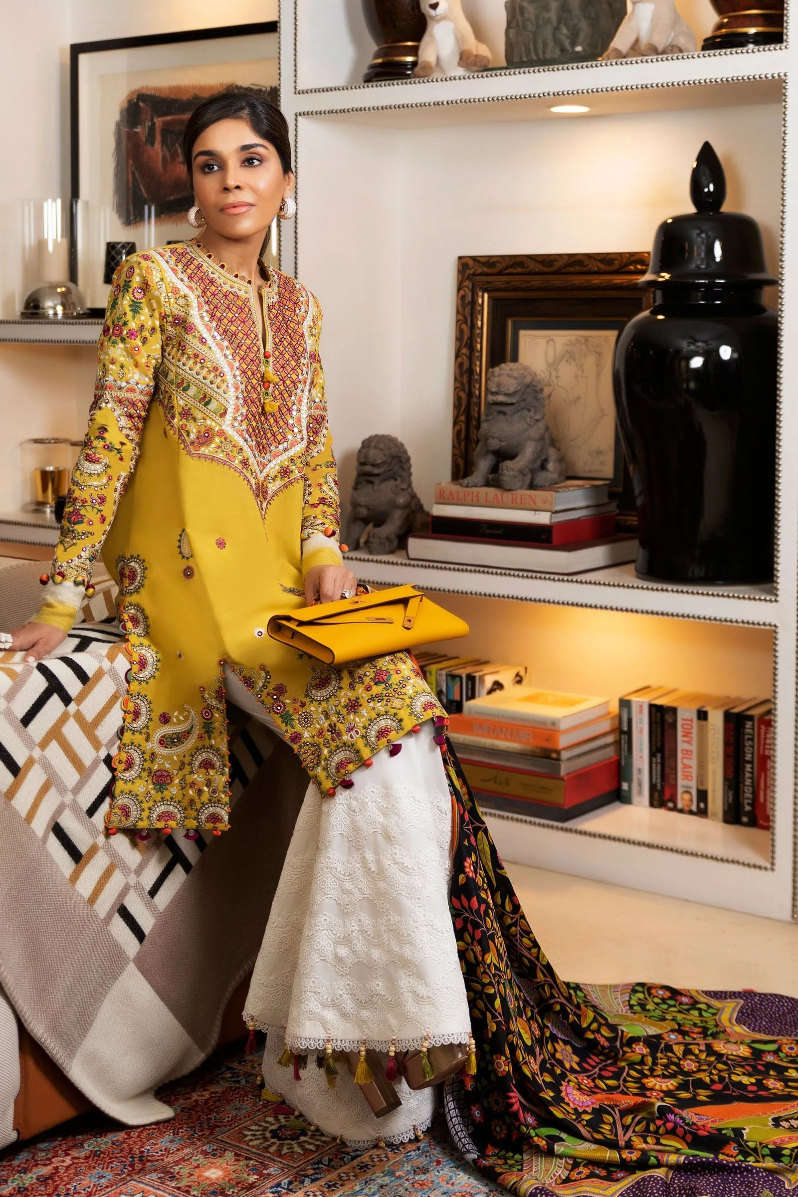 EL22-13 B (MIRZETA)  | Elan Lawn 2022 | Unstitched Embroidered Lawn Suit