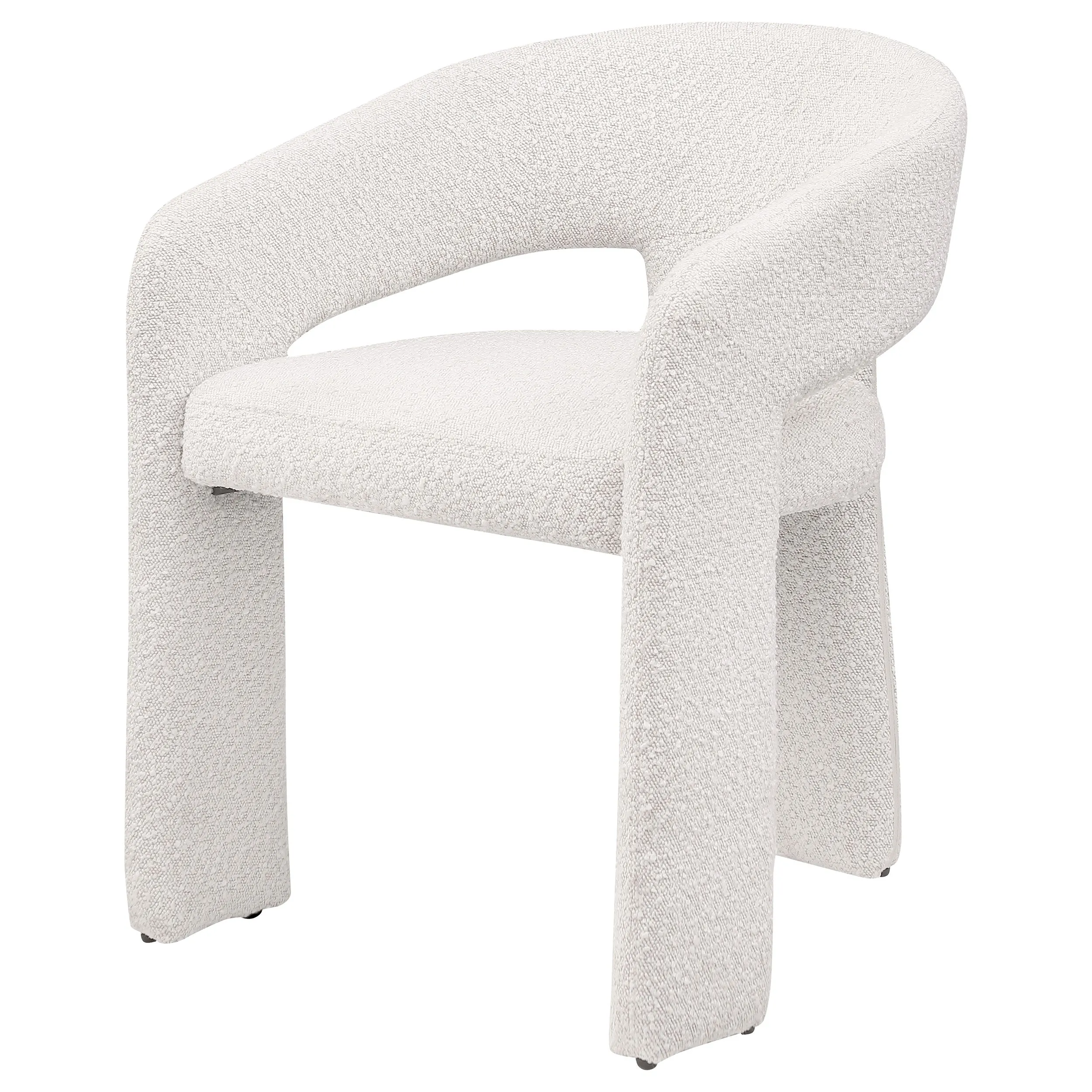 Eudora Boucle Upholstered Dining Side Chair Cream (Set of 2)