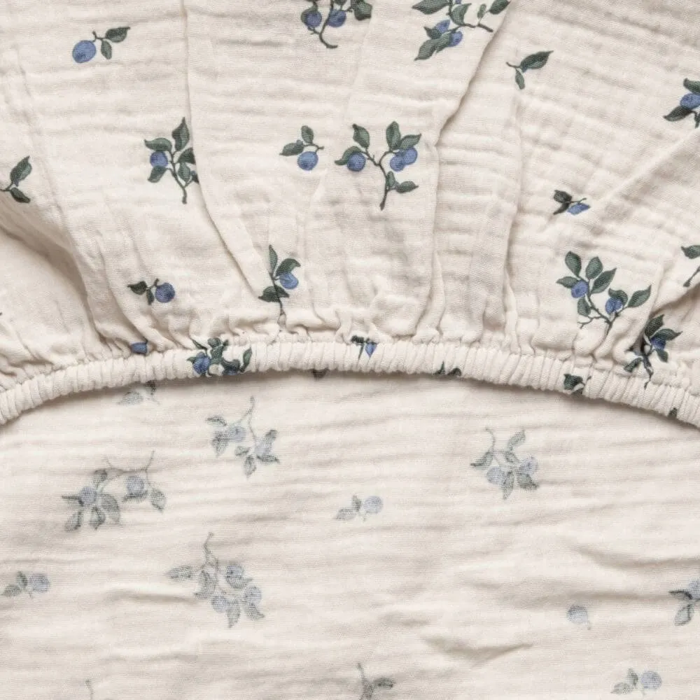 Garbo & Friends Blueberry Cot Fitted Sheet