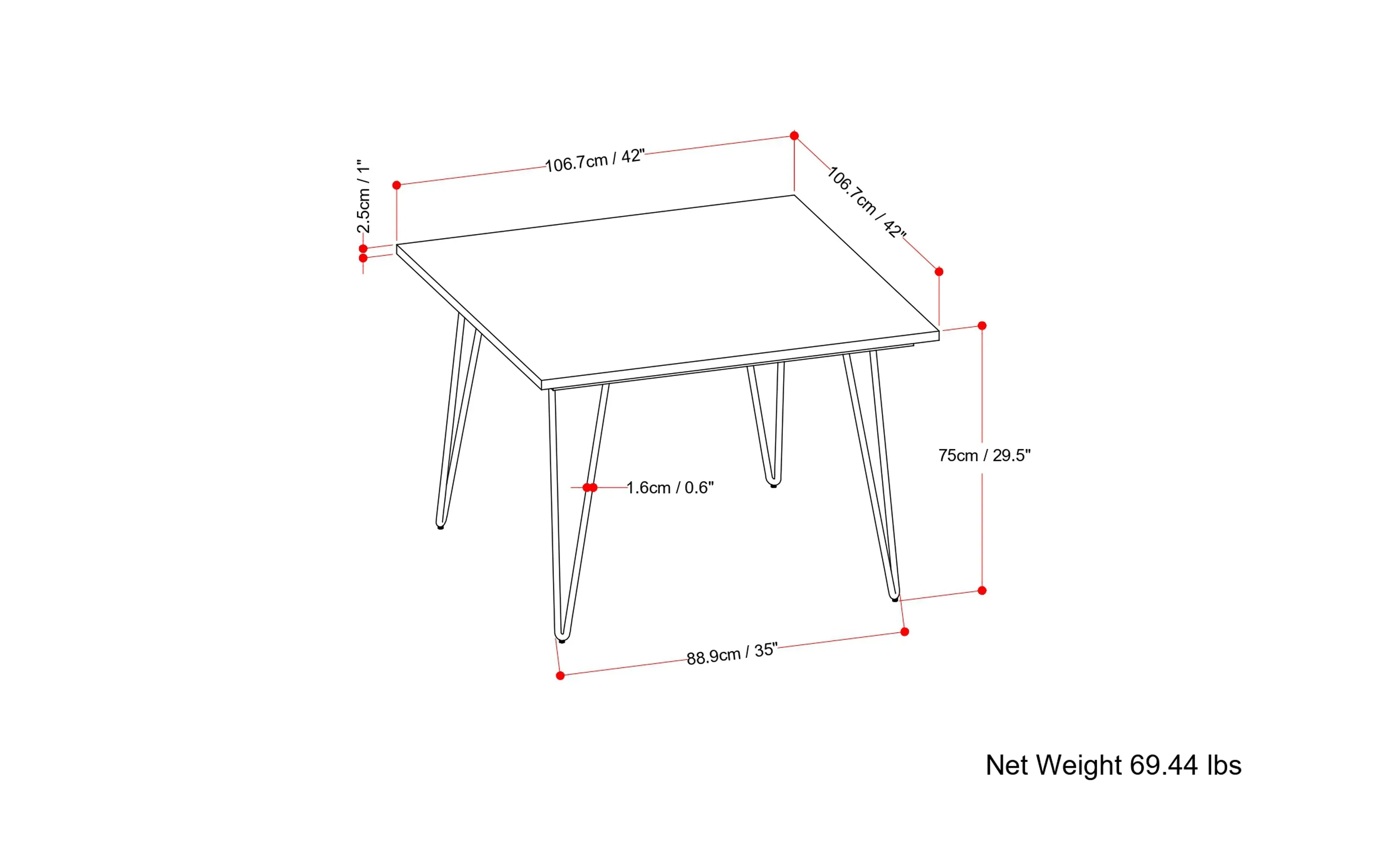 Hayley / Hunter 5 Pc Dining Set
