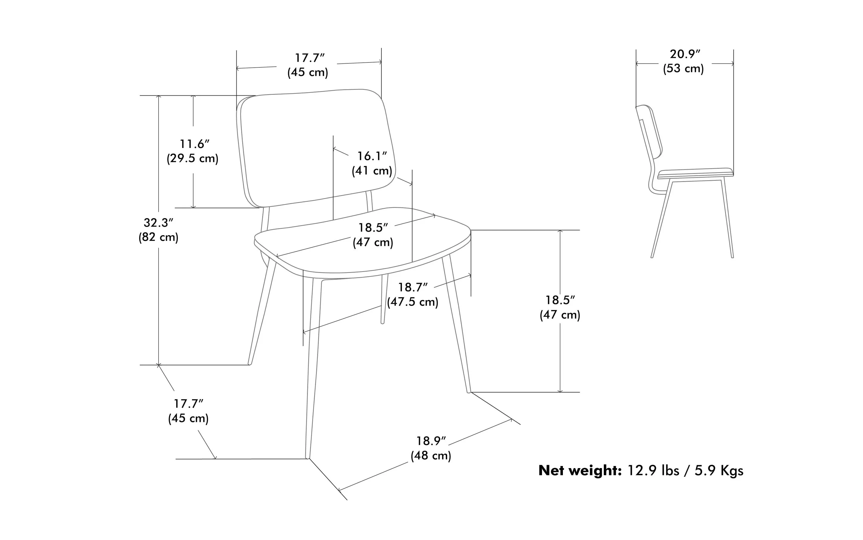 Hayley / Hunter 5 Pc Dining Set