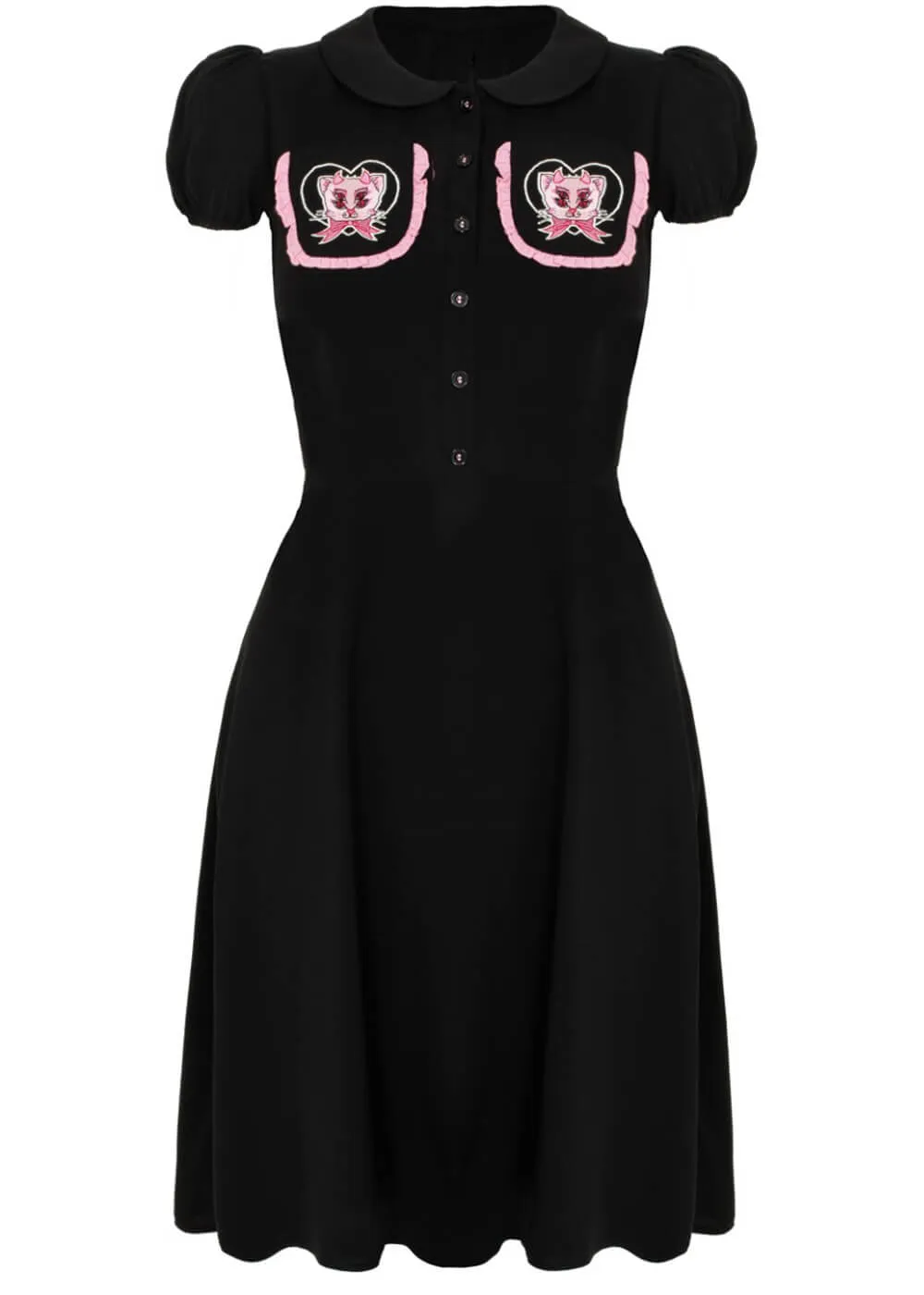 Hell Bunny Not Into You Hellcat 40's Dress Black