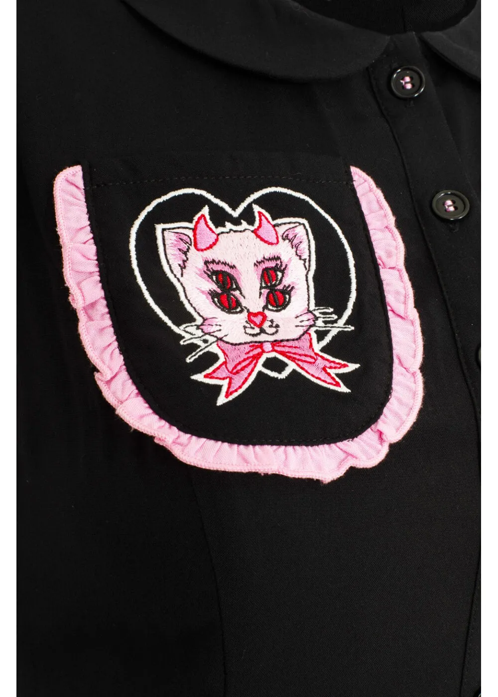 Hell Bunny Not Into You Hellcat 40's Dress Black