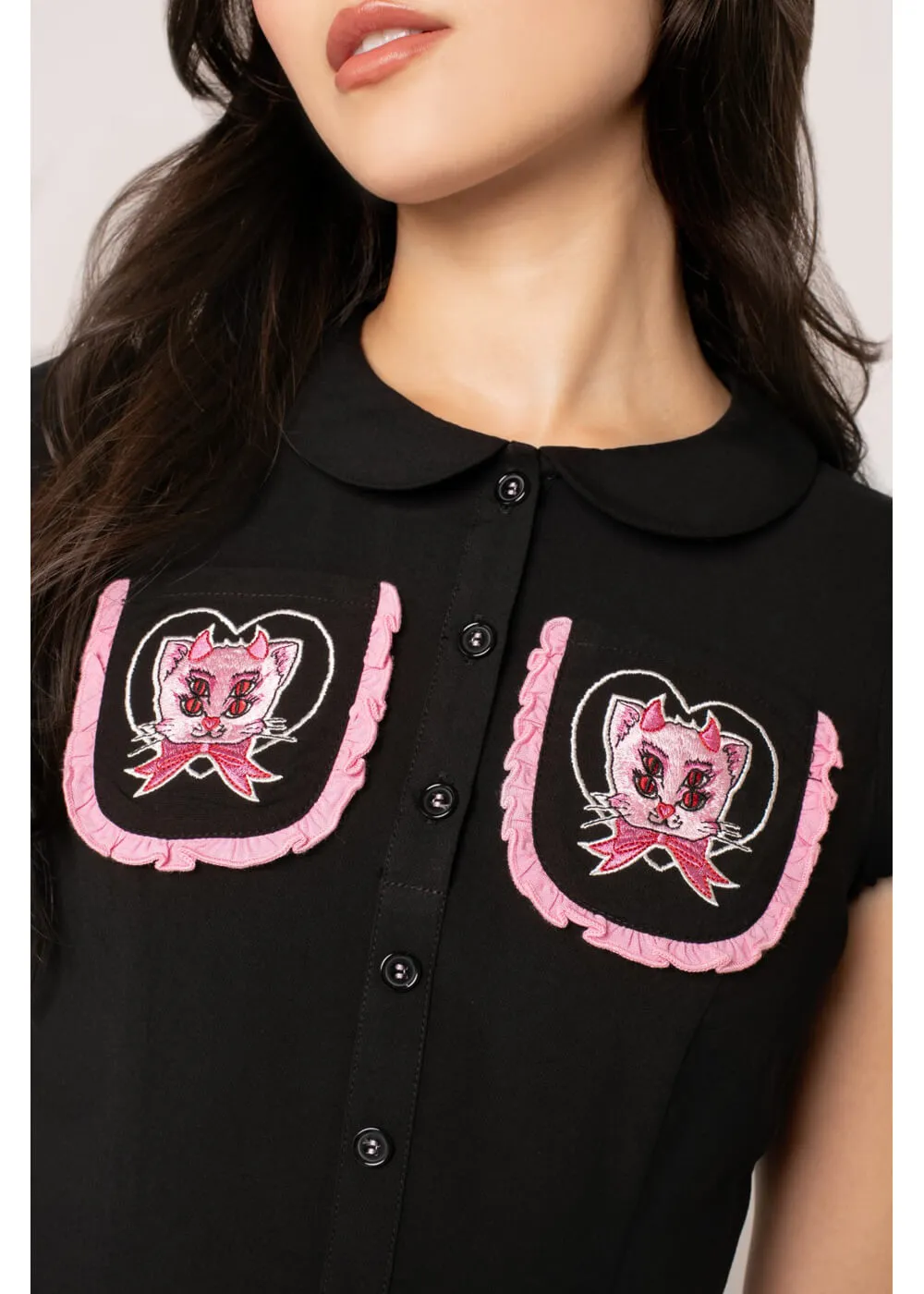 Hell Bunny Not Into You Hellcat 40's Dress Black