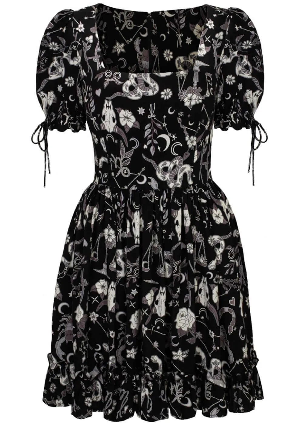 Hell Bunny Star Sign 60's Mini Dress Black