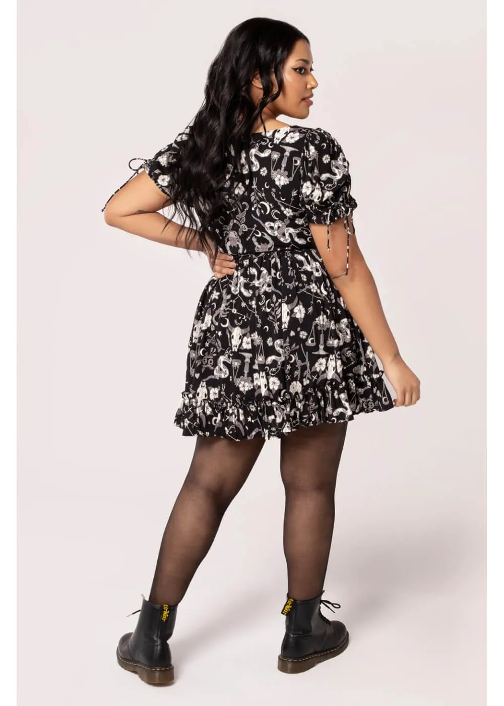 Hell Bunny Star Sign 60's Mini Dress Black