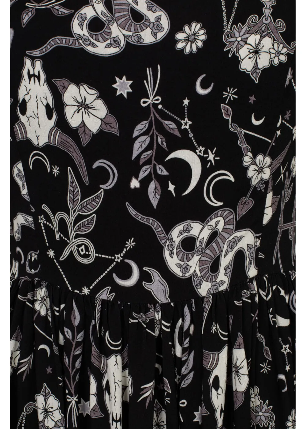 Hell Bunny Star Sign 60's Mini Dress Black