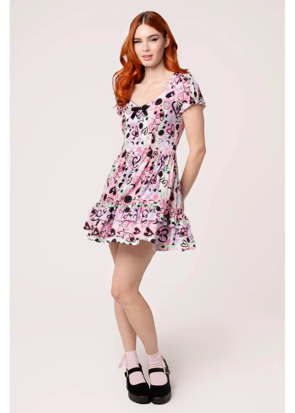 Hell Bunny x Smiley Robbie Dress Multi 