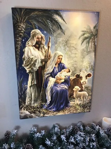 Holy Night Illuminated Canvas Print (18" x 24")