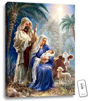 Holy Night Illuminated Canvas Print (18" x 24")