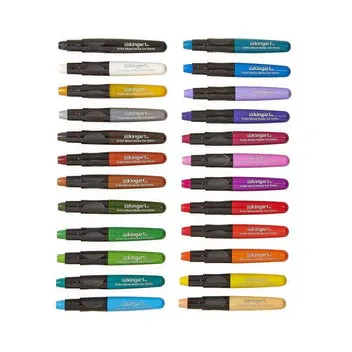 KINGART® Mixed Media Gel Stick Artist Watercolor Crayons | Set of 24 Vibrant Colors