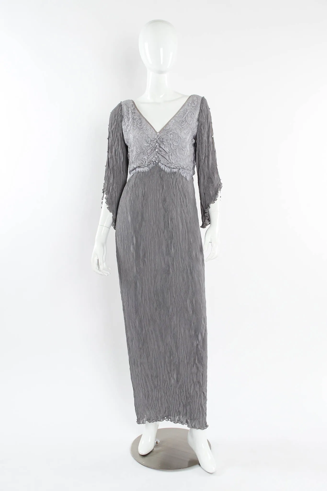Lace Plissé Pleat Dress