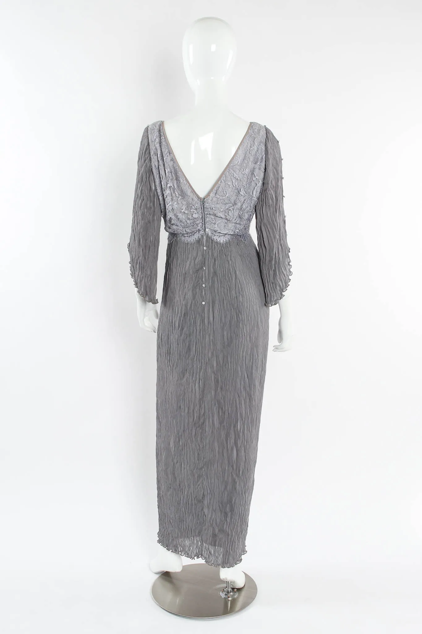 Lace Plissé Pleat Dress