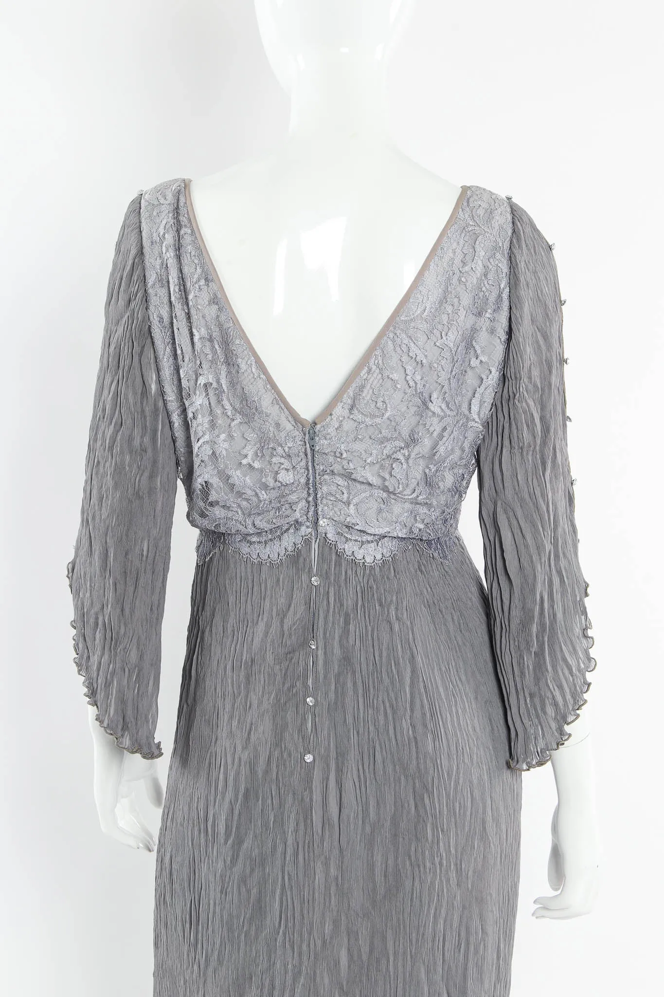 Lace Plissé Pleat Dress