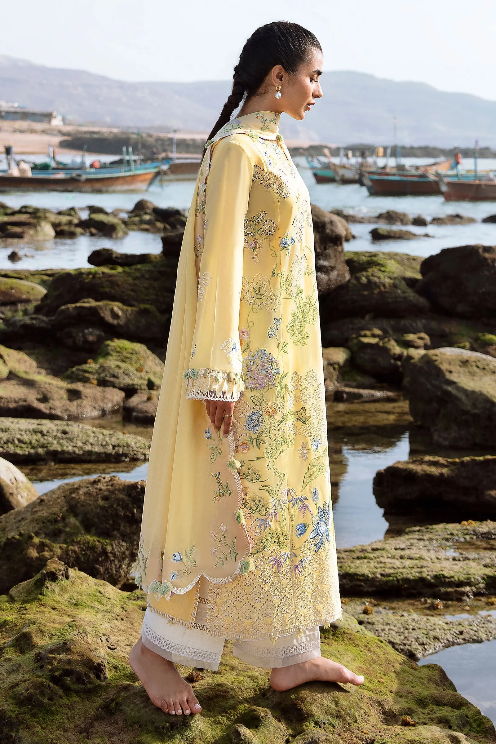 LANA (ZL23-04 A) | Zaha Lawn Collection 2023 | Embroidered Unstitched Lawn Suits