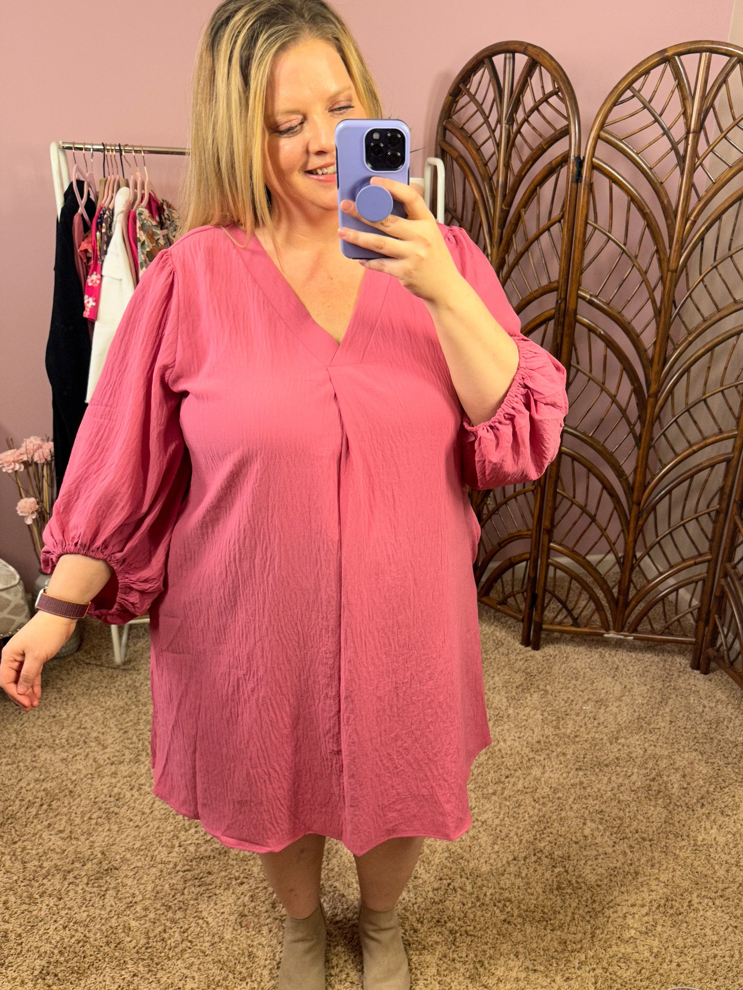 Like a Lady Dress - Deep Blush