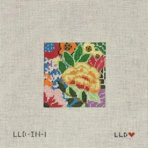 LLD-IN-1 Rainbow Floral Square Insert 3”