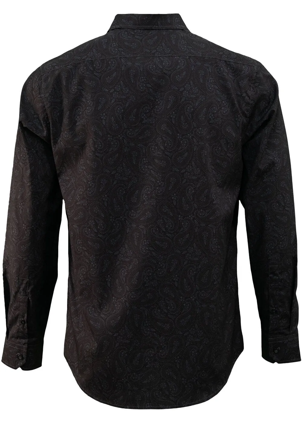 Lords of Harlech Nigel Perugia Paisley Shirt Black