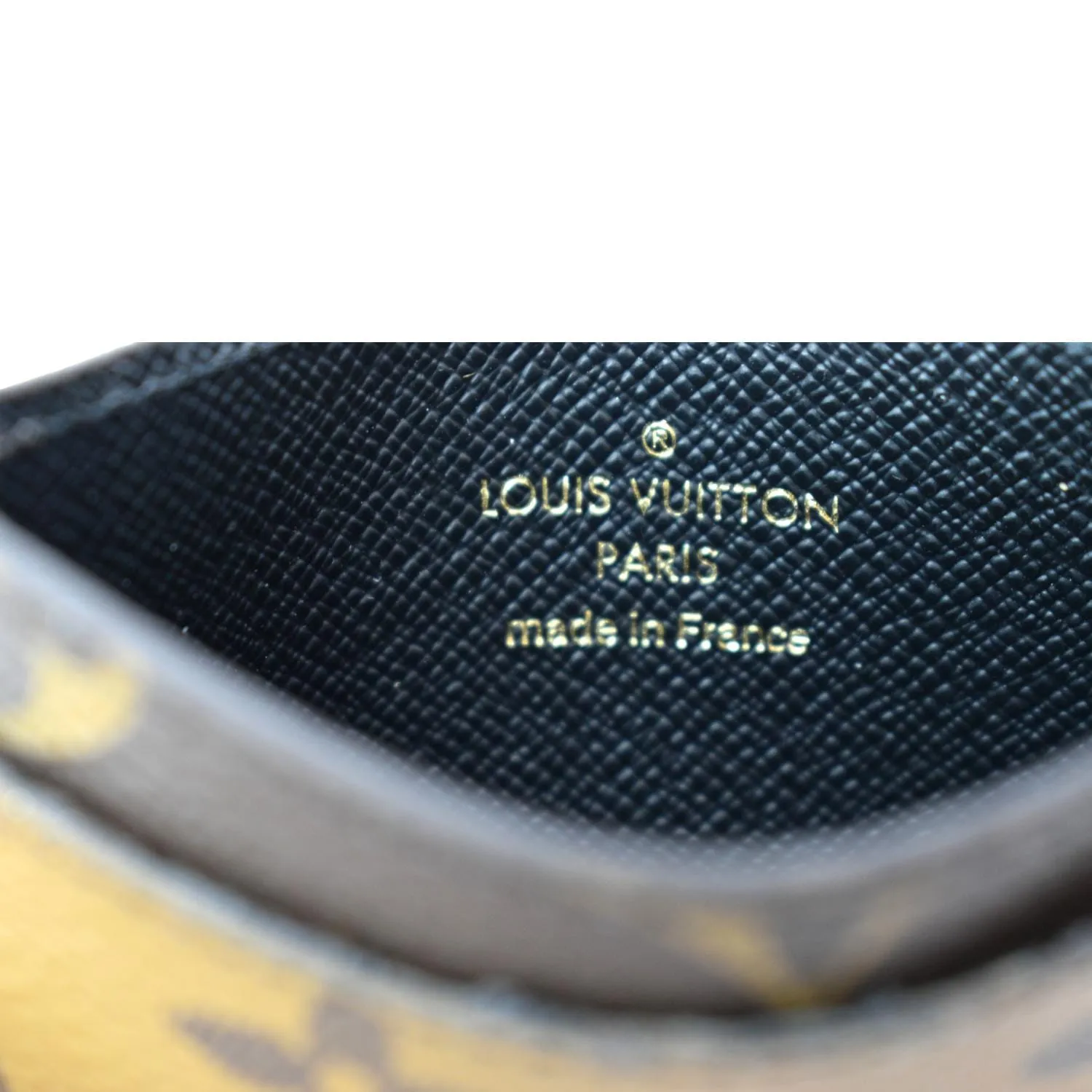 LOUIS VUITTON Card Holder Monogram Canvas Brown