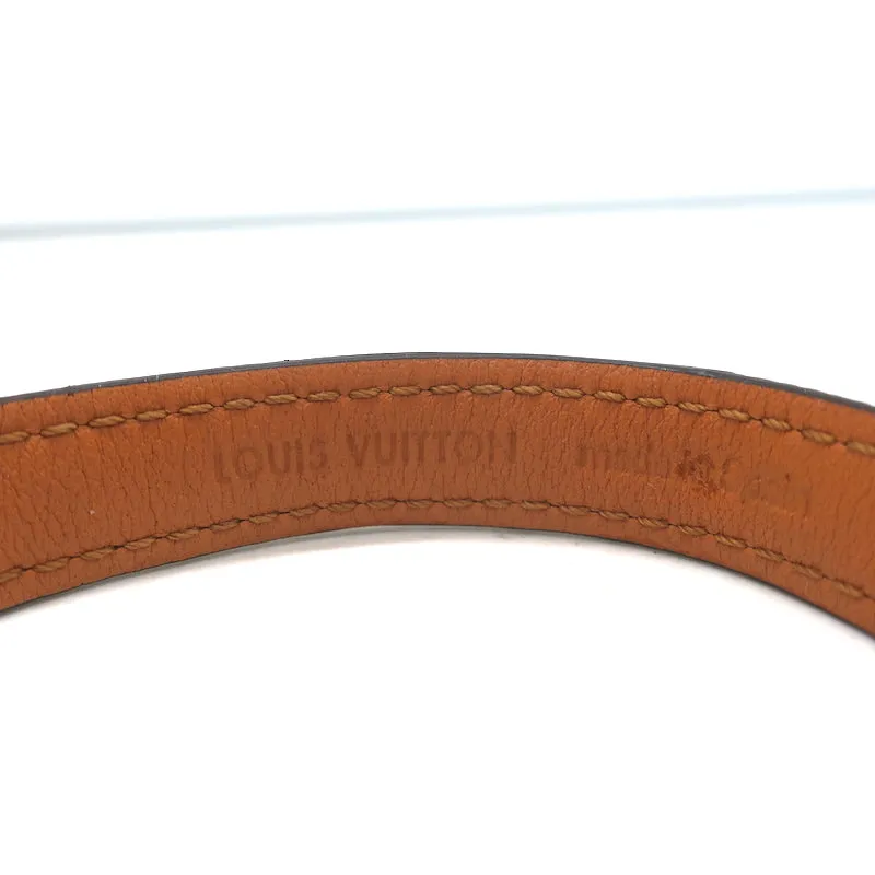 Louis Vuitton Essential V Bracelet Brown Monogram Canvas Size 17