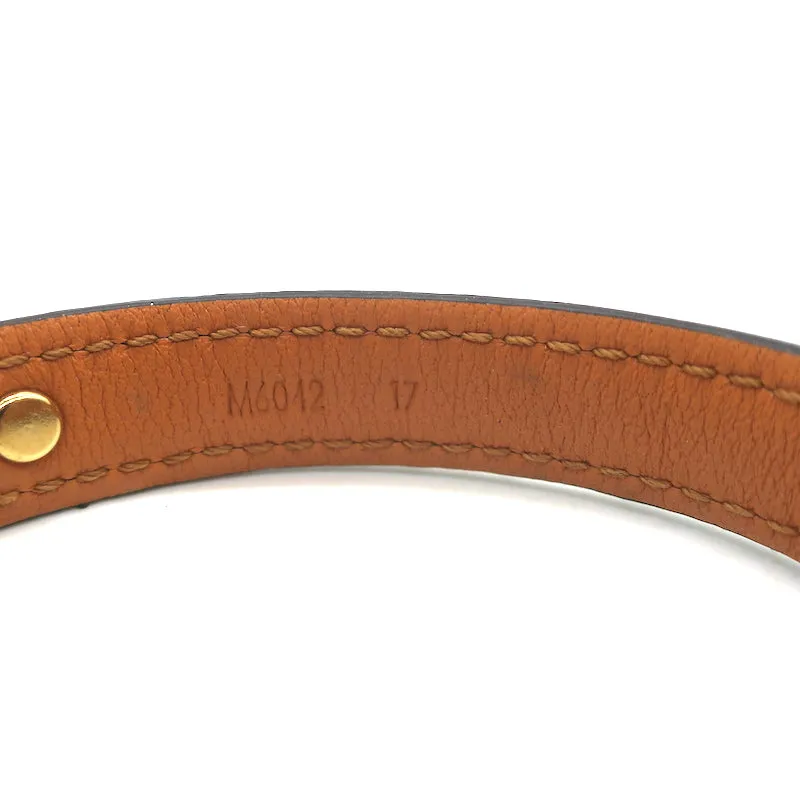 Louis Vuitton Essential V Bracelet Brown Monogram Canvas Size 17