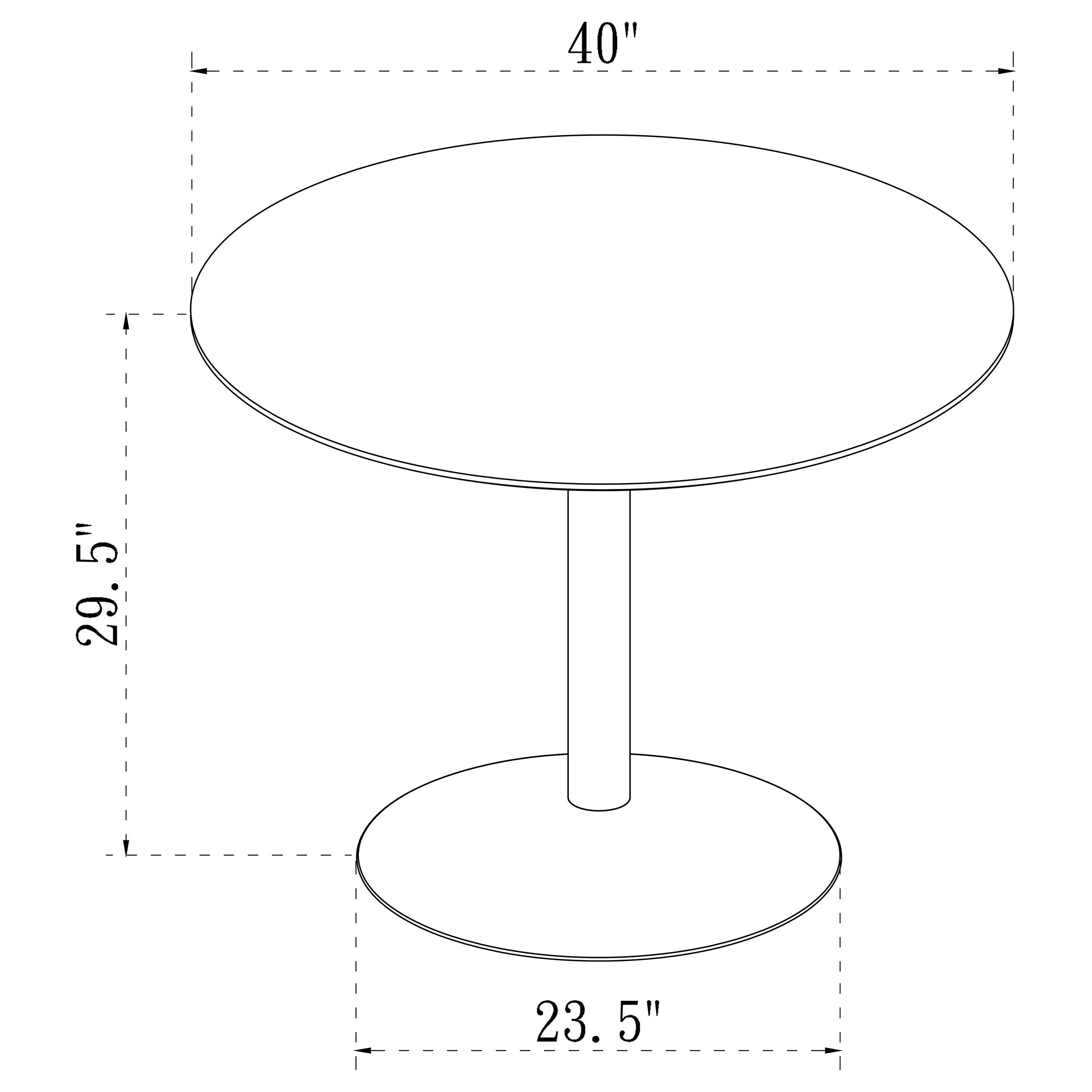Lowry 5-piece Round Dining Table Set White