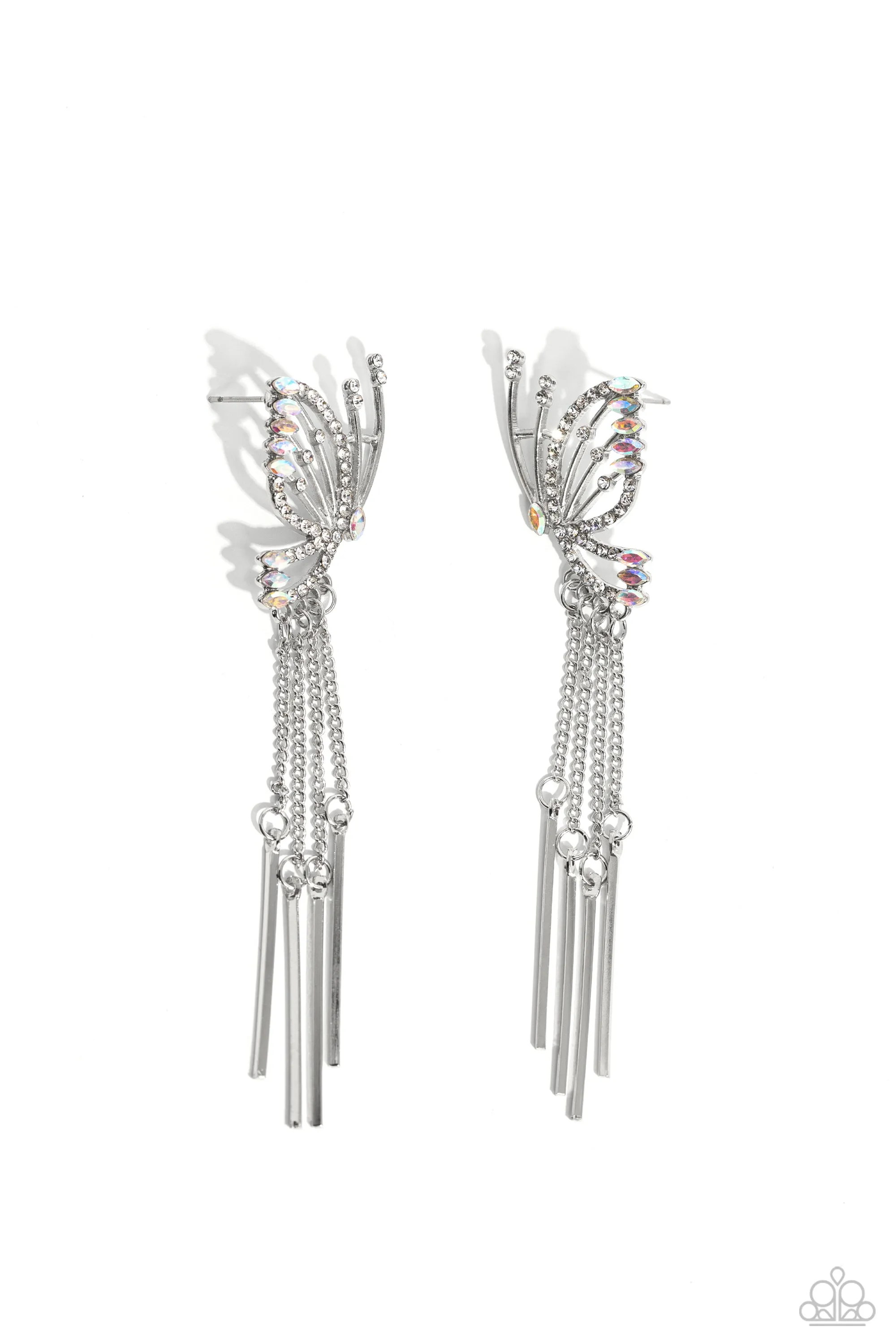 Paparazzi A Few Of My Favorite WINGS Earrings White