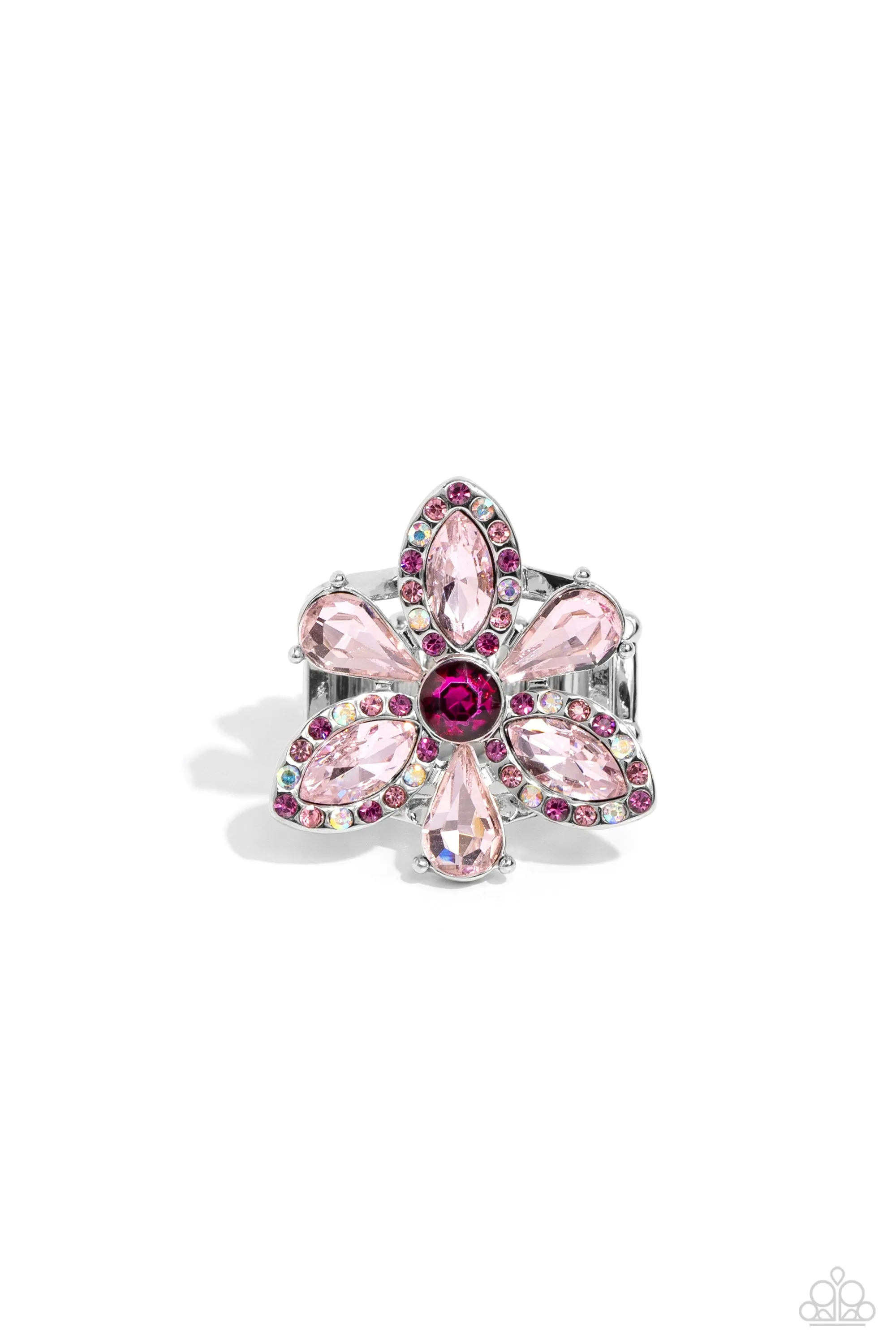 Paparazzi Blazing Blooms Ring Pink